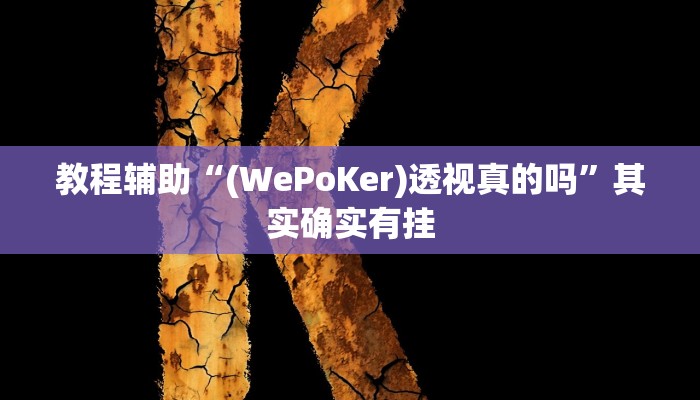 教程辅助“(WePoKer)透视真的吗”其实确实有挂