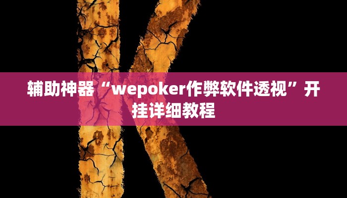 辅助神器“wepoker开挂透视辅助”其实确实有挂