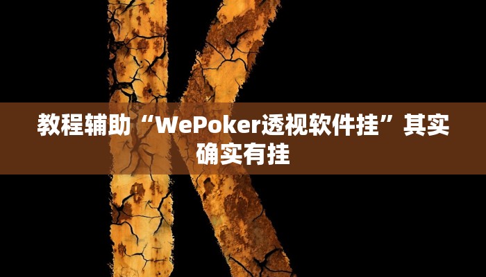 教程辅助“WePoker透视软件挂”其实确实有挂