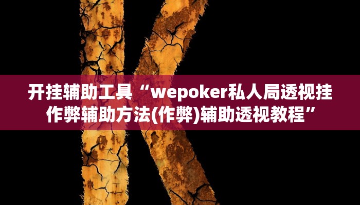 开挂辅助工具“wepoker私人局透视挂作弊辅助方法(作弊)辅助透视教程”