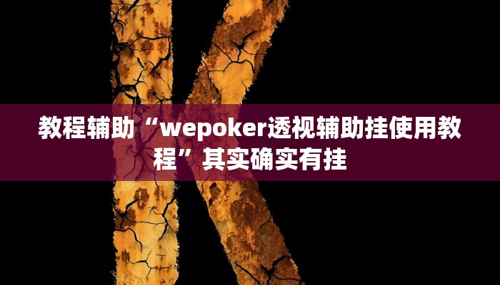 辅助神器“新版wepoker透视挂使用教程”开挂详细教程