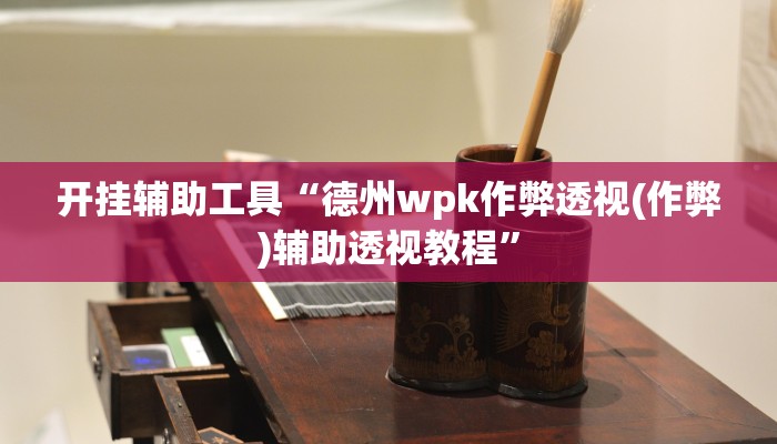 开挂辅助工具“德州wpk作弊透视(作弊)辅助透视教程”