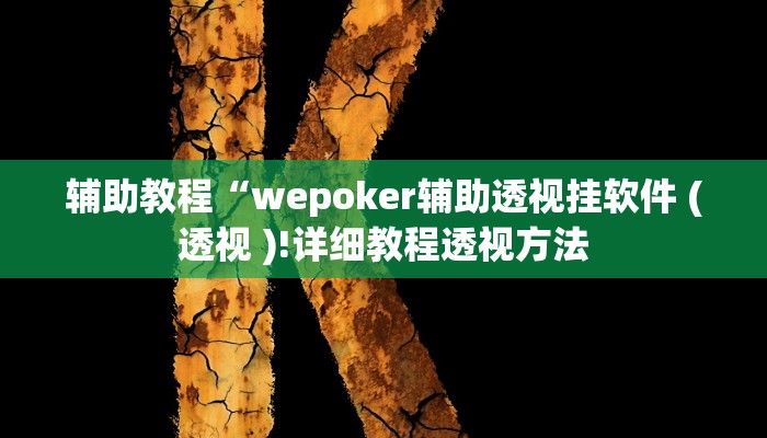 辅助神器“aapoker作弊透视”其实确实有挂