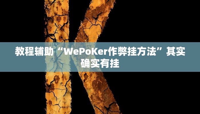 教程辅助“WePoKer作弊挂方法”其实确实有挂