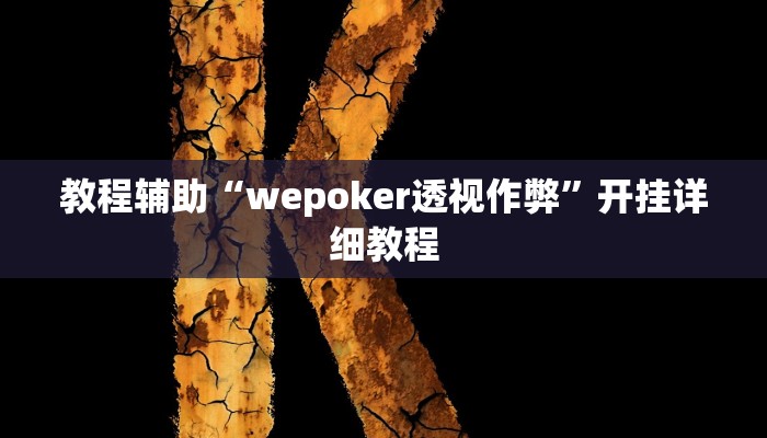 教程辅助“wepoker透视作弊”开挂详细教程
