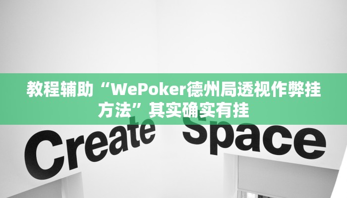 教程辅助“WePoker德州局透视作弊挂方法”其实确实有挂
