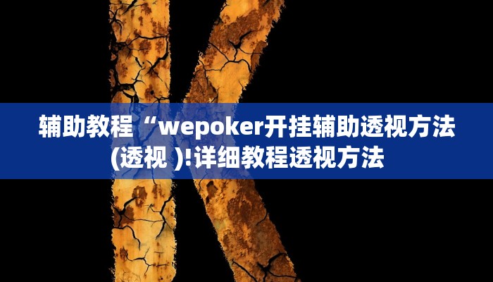 辅助教程“AApoker辅助作弊挂(透视 ),难怪经常输有猫腻 (透视)