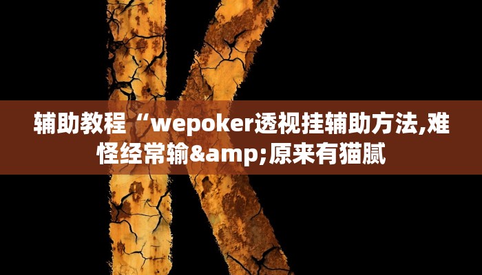 辅助教程“wepoker透视挂辅助方法,难怪经常输&原来有猫腻