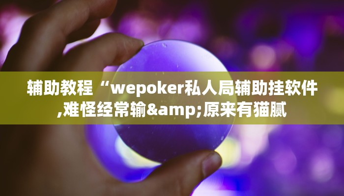 辅助教程“wepoker私人局辅助挂软件,难怪经常输&原来有猫腻