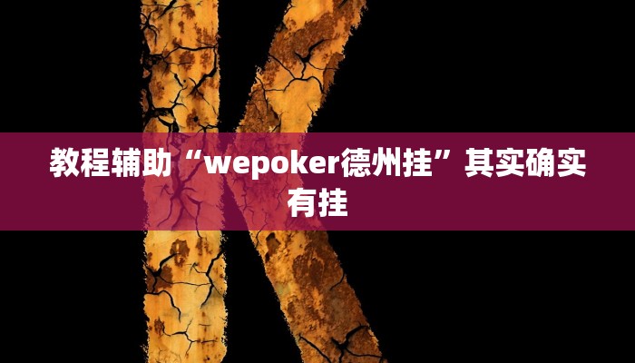 教程辅助“wepoker德州挂”其实确实有挂 教程辅助“wepoker德州挂”其实确实有挂