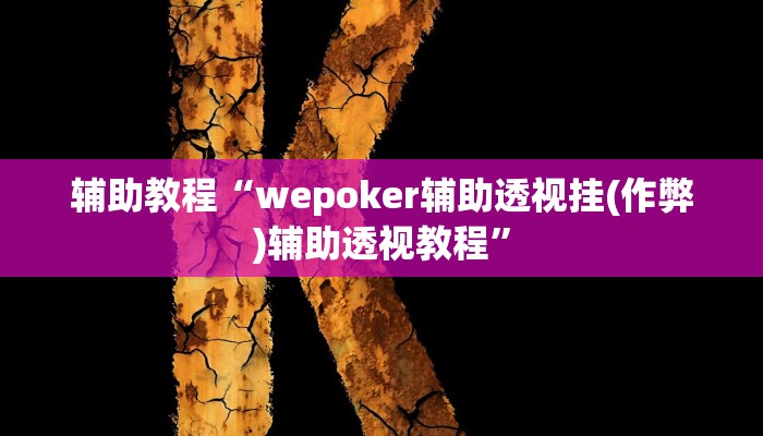 辅助教程“wepoker辅助透视挂(作弊)辅助透视教程”