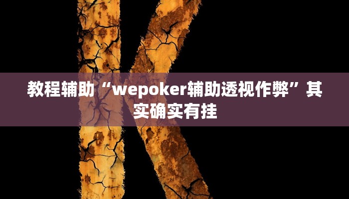 教程辅助“wepoker辅助透视作弊”其实确实有挂 教程辅助“wepoker辅助透视作弊”其实确实有挂