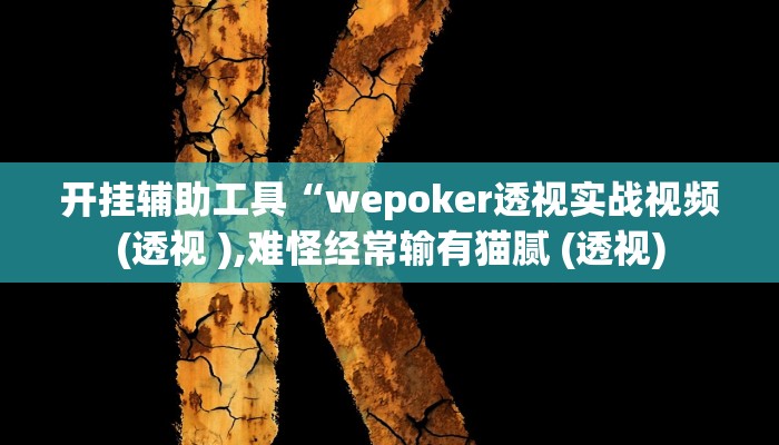 开挂辅助工具“wepoker透视实战视频(透视 ),难怪经常输有猫腻 (透视) 开挂辅助工具“wepoker透视实战视频(透视 ),难怪经常输有猫腻 (透视)