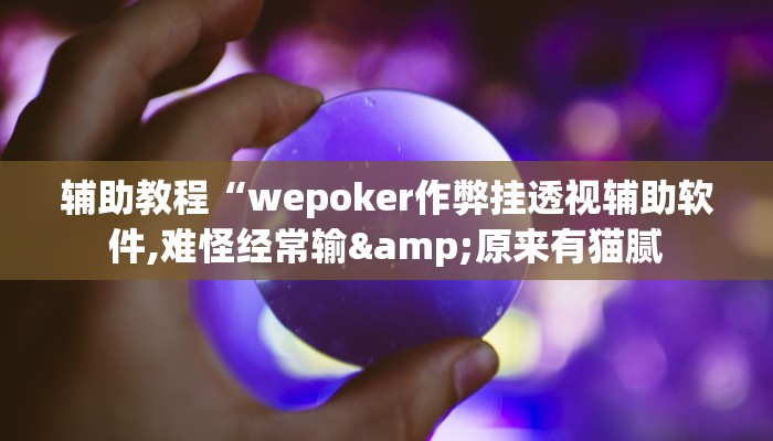 辅助教程“wepoker作弊挂透视辅助软件,难怪经常输&原来有猫腻