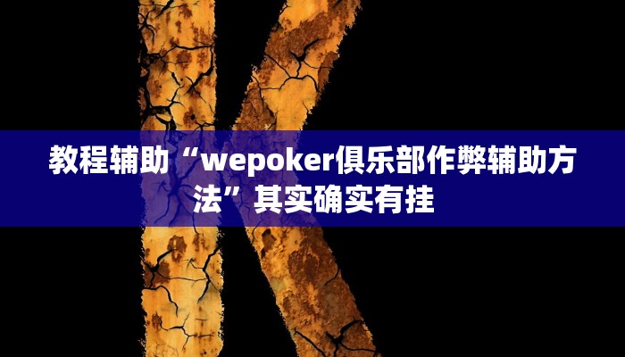 教程辅助“wepoker俱乐部作弊辅助方法”其实确实有挂