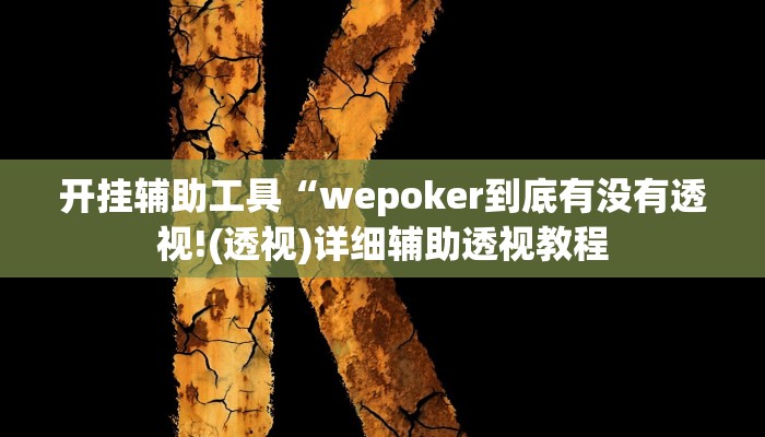 开挂辅助工具“wepoker到底有没有透视!(透视)详细辅助透视教程 开挂辅助工具“wepoker到底有没有透视!(透视)详细辅助透视教程