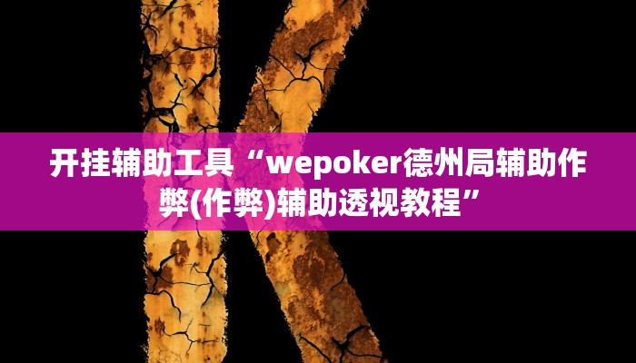 开挂辅助工具“wepoker德州局辅助作弊(作弊)辅助透视教程”