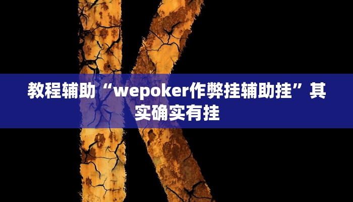 教程辅助“wepoker作弊挂辅助挂”其实确实有挂