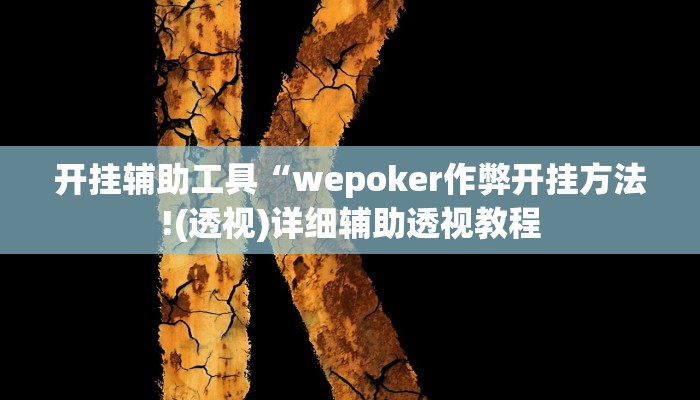 开挂辅助工具“wepoker作弊开挂方法!(透视)详细辅助透视教程