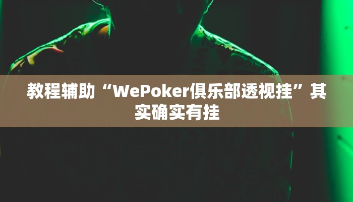辅助神器“wepoker俱乐部作弊透视”开挂详细教程