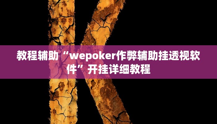 教程辅助“wepoker作弊辅助挂透视软件”开挂详细教程