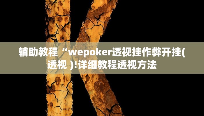 辅助教程“hhpoker透视挂作弊辅助,难怪经常输&原来有猫腻