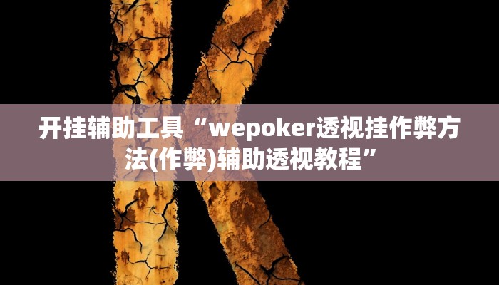 开挂辅助工具“wepoker透视挂作弊方法(作弊)辅助透视教程”