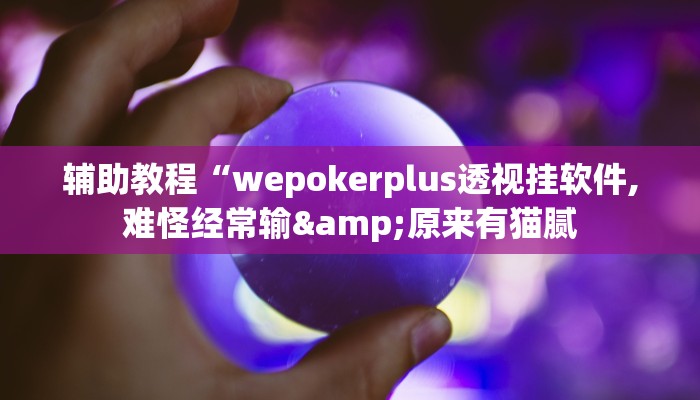 辅助教程“wepokerplus透视挂软件,难怪经常输&原来有猫腻