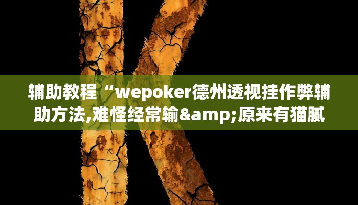 辅助教程“wepoker德州透视挂作弊辅助方法,难怪经常输&原来有猫腻