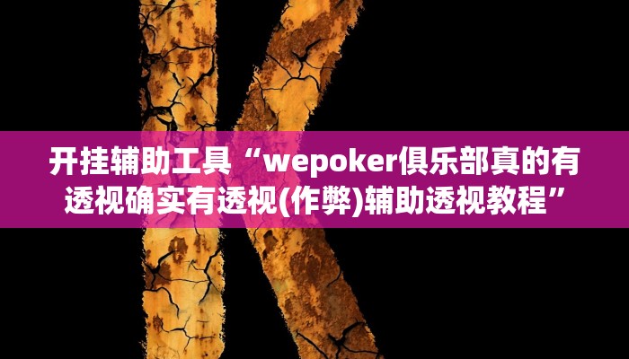 辅助教程“wepoker有没有透视挂(透视 ),难怪经常输有猫腻 (透视)