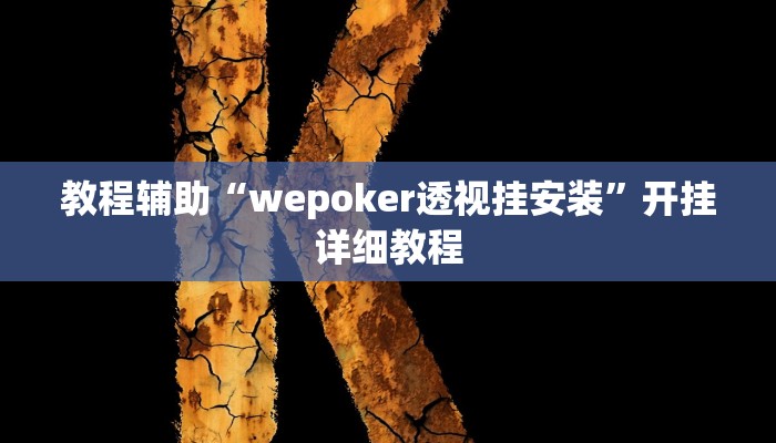 教程辅助“wepoker透视挂安装”开挂详细教程