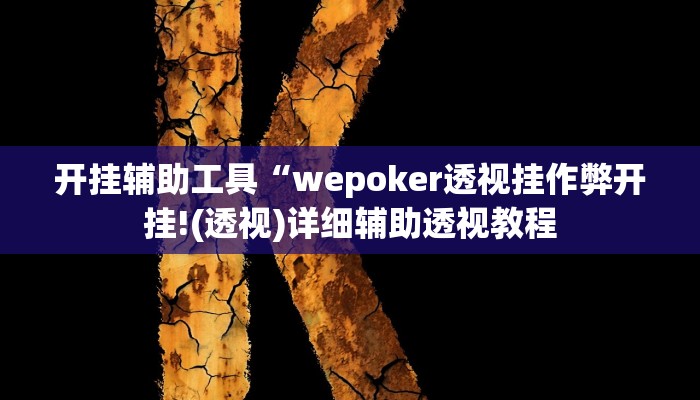 开挂辅助工具“wepoker透视挂作弊开挂!(透视)详细辅助透视教程