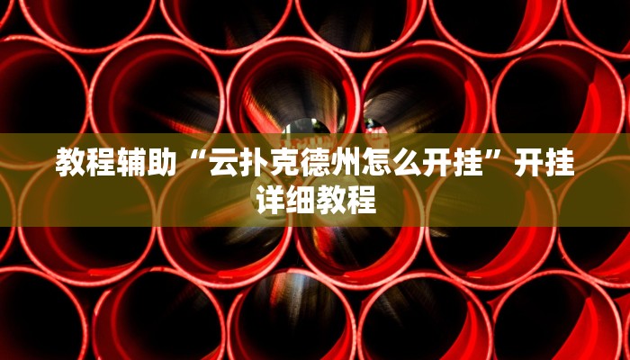 教程辅助“云扑克德州怎么开挂”开挂详细教程