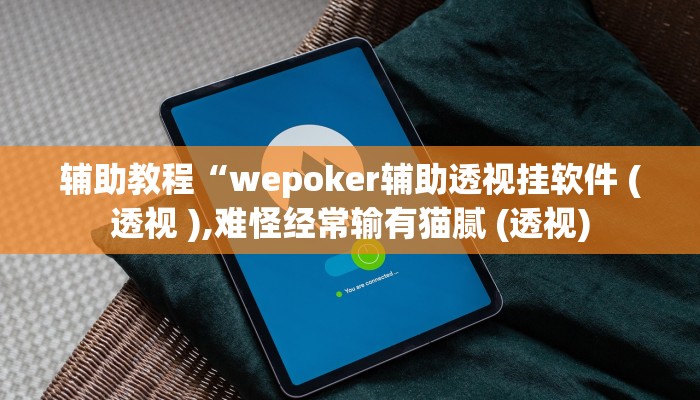 辅助教程“wepoker辅助透视挂软件 (透视 ),难怪经常输有猫腻 (透视)