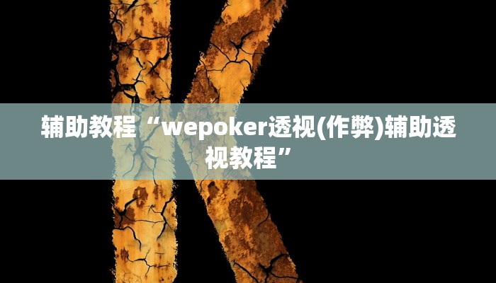 辅助教程“wepoker透视(作弊)辅助透视教程”
