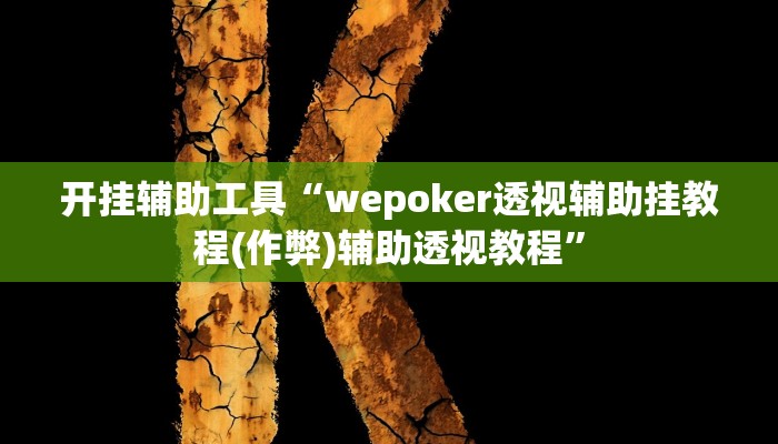 开挂辅助工具“wepoker透视辅助挂教程(作弊)辅助透视教程”