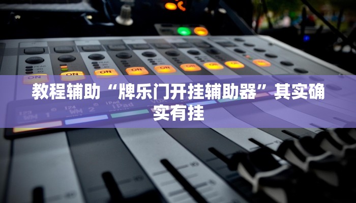 教程辅助“牌乐门开挂辅助器”其实确实有挂