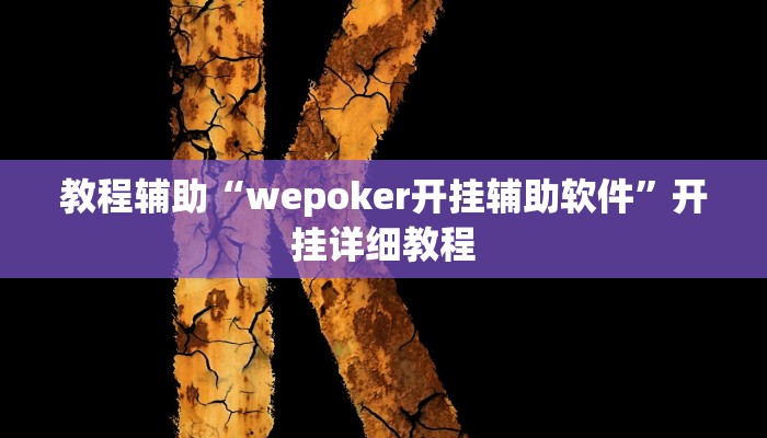 教程辅助“wepoker开挂辅助软件”开挂详细教程
