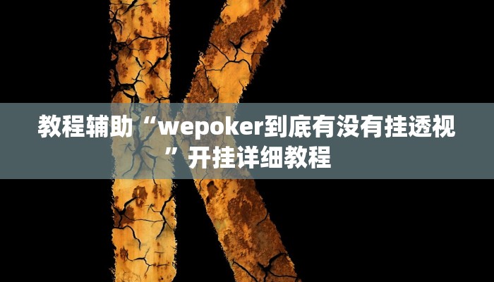 教程辅助“wepoker到底有没有挂透视”开挂详细教程
