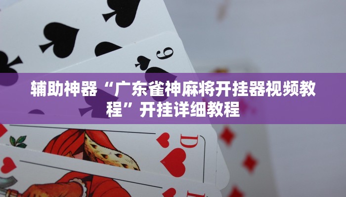 辅助神器“广东雀神麻将开挂器视频教程”开挂详细教程
