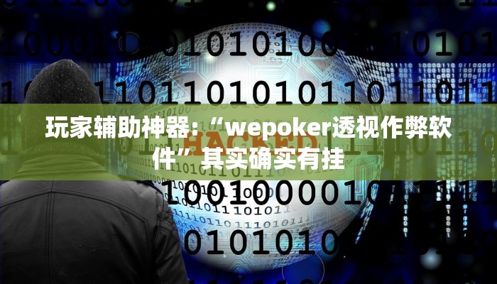 玩家辅助神器:“wepoker透视作弊软件”其实确实有挂