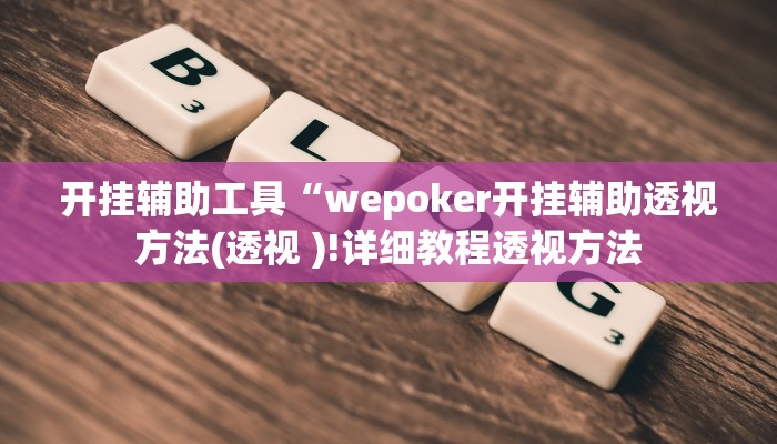 开挂辅助工具“wepoker开挂辅助透视方法(透视 )!详细教程透视方法