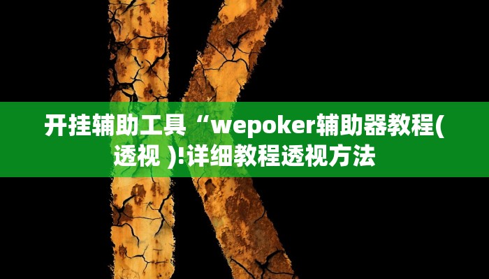 开挂辅助工具“wepoker辅助器教程(透视 )!详细教程透视方法