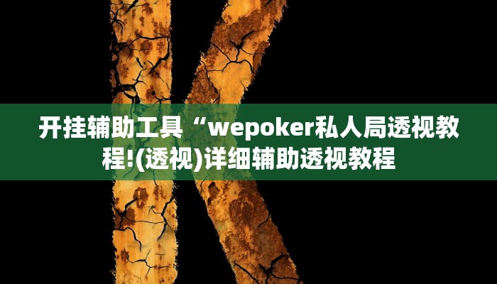 开挂辅助工具“wepoker私人局透视教程!(透视)详细辅助透视教程