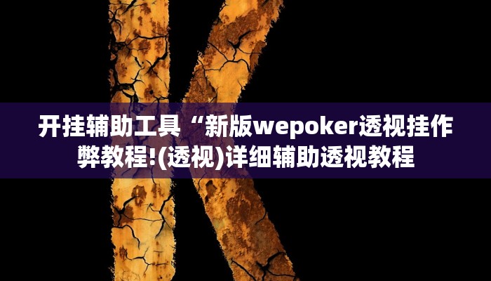 开挂辅助工具“新版wepoker透视挂作弊教程!(透视)详细辅助透视教程