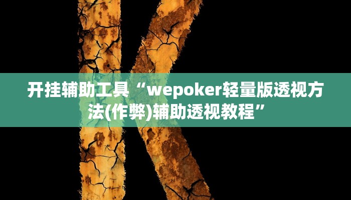 开挂辅助工具“wepoker轻量版透视方法(作弊)辅助透视教程”
