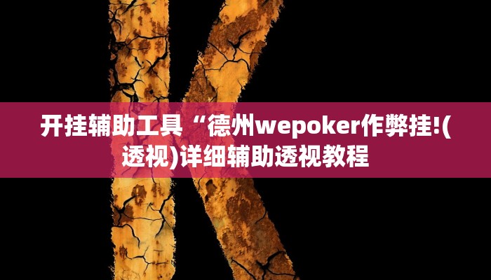 开挂辅助工具“德州wepoker作弊挂!(透视)详细辅助透视教程