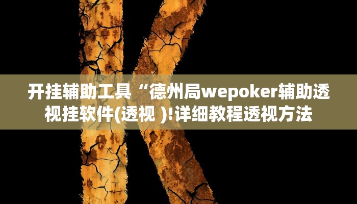 开挂辅助工具“德州局wepoker辅助透视挂软件(透视 )!详细教程透视方法