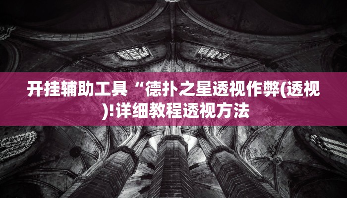 开挂辅助工具“德扑之星透视作弊(透视 )!详细教程透视方法