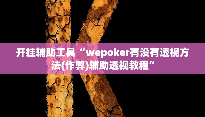 开挂辅助工具“wepoker有没有透视方法(作弊)辅助透视教程”